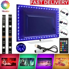 5V USB LED Strip Lights TV Back Light 5050 RGB Color Changing with 24Key Remote