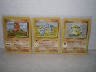 (6 )POKEMON BASE SET - Machop x2,Machoke,Sandshrew,Onix,Diglett *Never Played* — photo 2