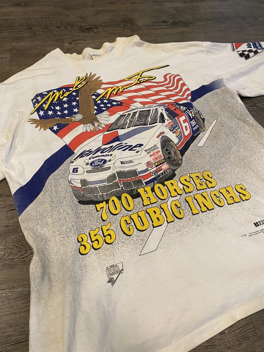 Vintage ALL OVER Nascar Racing Mark Martin American Muscle Roush Shirt XXL  2XL