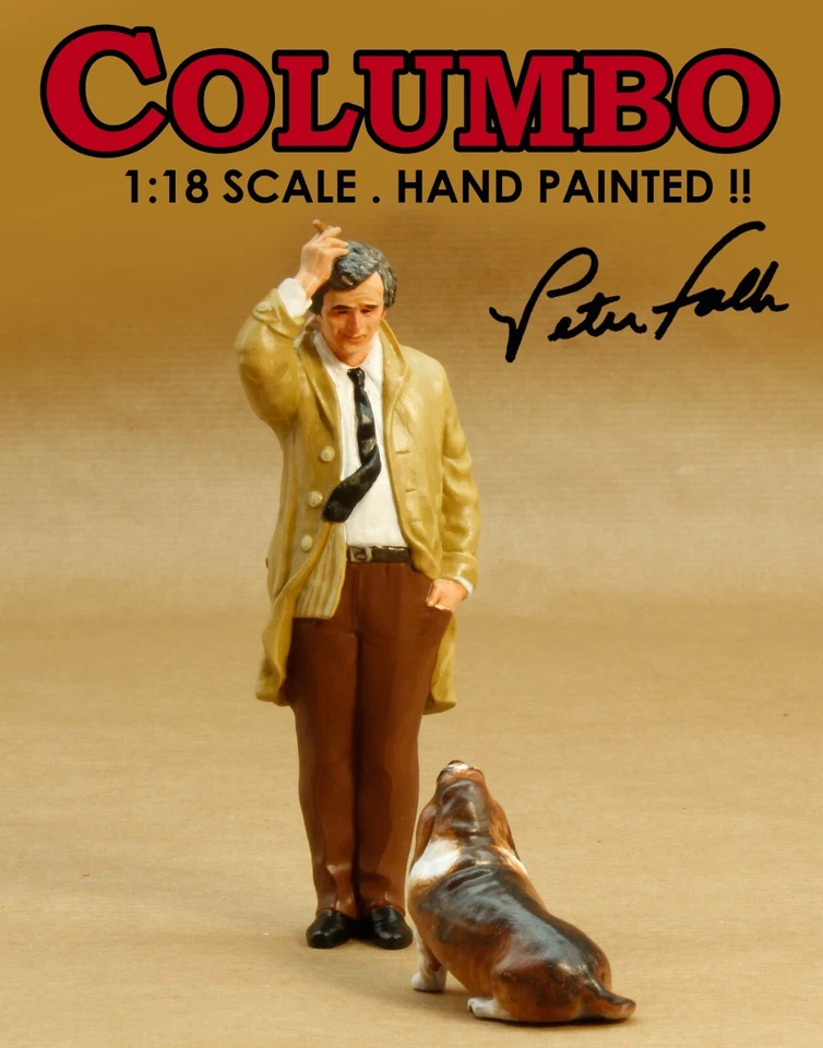 1:18 FIGURINE COLUMBO P. FALK CHIEN NO INCLUS. MINICHAMPS SOLIDES PEINTS WELLY - Photo 3/3