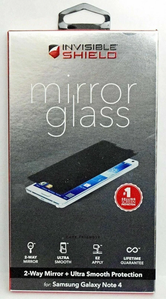 100 LOT Zagg InvisibleShield Galaxy Note 4 MIRROR GLASS Phone Screen Protector - Image 2 of 3