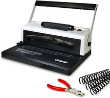 S25A Coil Punch & Binding Machine Free Crimper & 8mm Plastic COILS Box of 100pcs