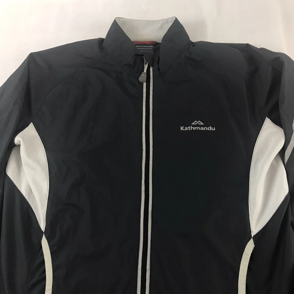 Kathmandu Womens Windforce Size 12 Zip up jacket Black White Very Nice