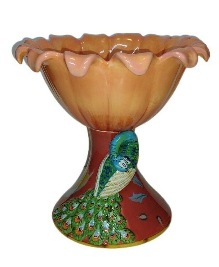 Tracy Porter Peacock Footed Bowl Artesian Road Dare Yourself To Dream  Compote