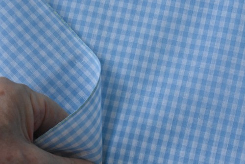 By 1/2 Yd, Vintage, Blue & White 1/8" Gingham Lighter-Weight Cotton, P8651 - Picture 4 of 5