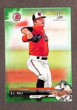 2017 Bowman Draft #BD-82 D.L. Hall Rookie Green /99