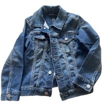 Gap Kids Girls Jean Jacket Small 5 Years Blue Denim Stretch Cotton Snap Front