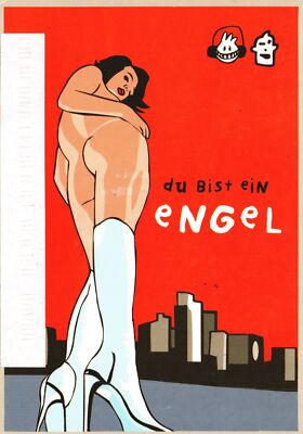 Vintage Postcard Lady Pose Du Bist Ein Engel Comical Souvenir Card