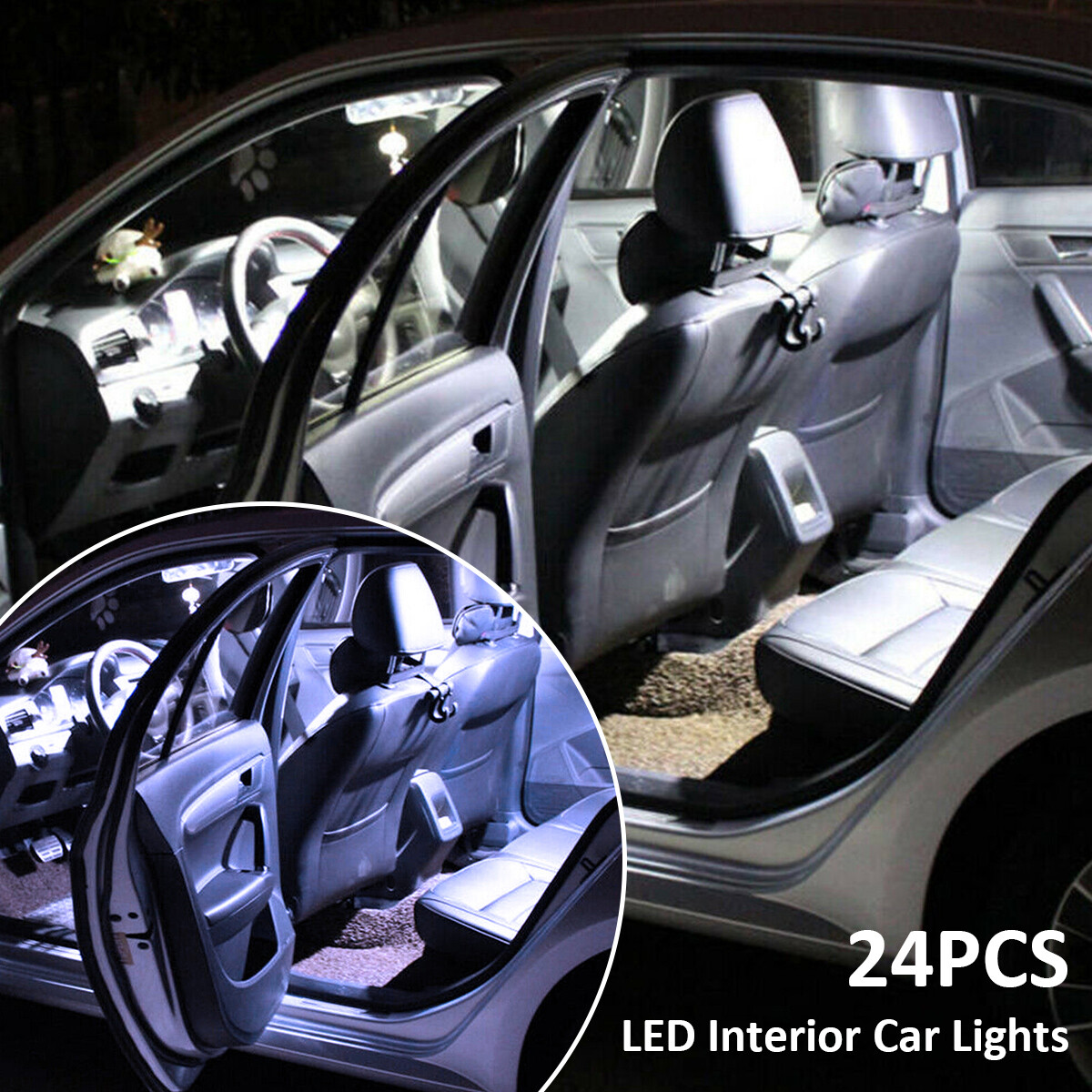 24Pcs LED Car Interior Lights 6500K Car LED Bulb Kit T10 31mm 41mm LED