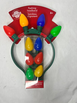 Christmas LED Light Up Headband Necklace Jewelry Xmas Bulb Ugly Party Gift 