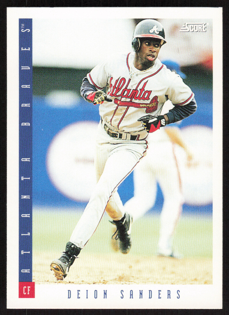 1993 Score Deion Sanders Baseball Card #123 - Atlanta Braves | eBay