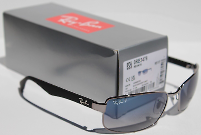 RAY-BAN RB3478 POLARIZED Sunglasses Silver/Blue Gradient 004 RAY-BAN RB3478 POLARIZED Sunglasses Silver/Blue Gradient 004