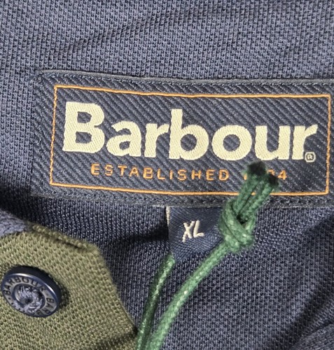 Barbour Shirt Men's XL Essential Long Sleeve Knit Pocket Polo Navy Modal/Cotton - Picture 10 of 13