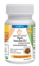 ORGANIC Varuna Bark 20:1 Extract Capsules Crataeva Nurvala Treats worms