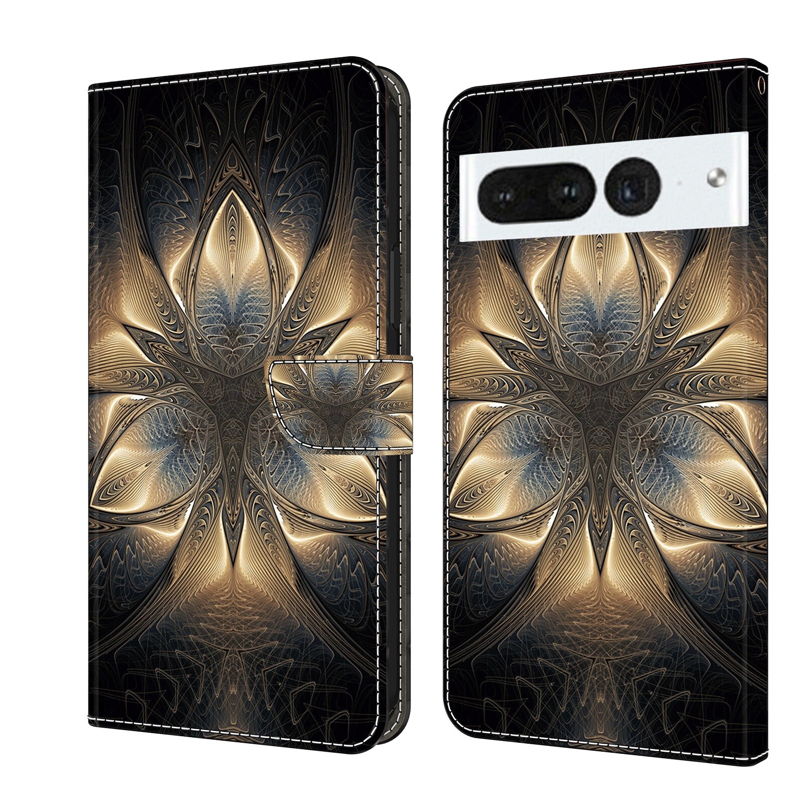 Étui Portefeuille Magnétique à Rabat Pour Google Pixel 7/8/9 Pro, 8a, 7a - Motifs Floraux