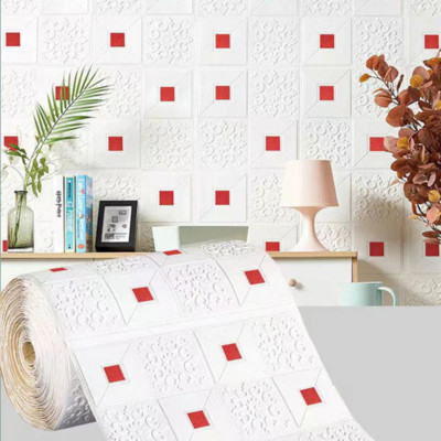 70Cm*10M 3D Brick Pattern Wall Sticker Self-Adhesive Panel Waterproof