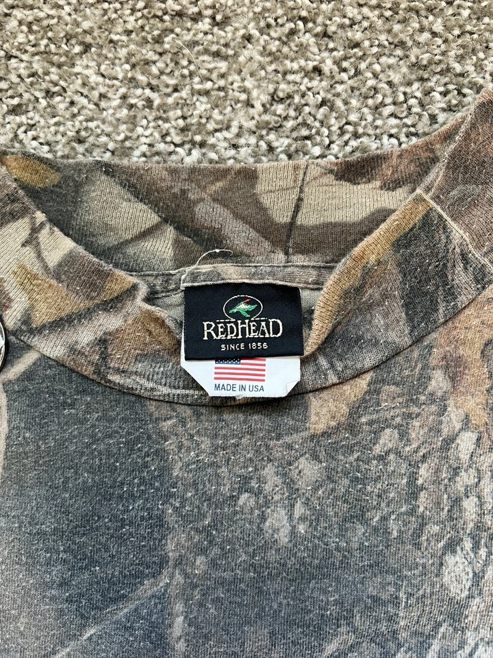 VNTG RedHead Longsleeve Shirt Mens 3XL RealTree Camo 90s Crewneck Pullover USA - Image 2 of 4