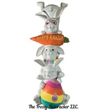 Resin Large Easter bunny with egg and carrot 27" Outdoor/Indoor Decor GRC