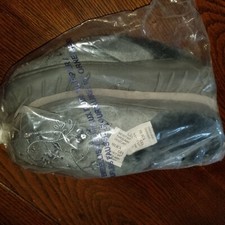 Slippers 7.5 Grey Embellished Faux Fur Trim New
