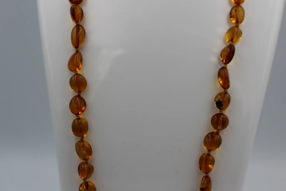 Collar De Ámbar Aproximadamente 45 Cm Perlas De Ámbar Top - Imagen 3 de 4