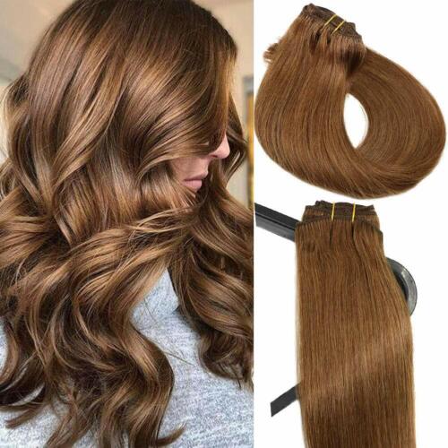 Sew In Hair Extensions Long To 28inch Weave Remy Human Hair Weft 100g Highlight - Picture 15 of 34
