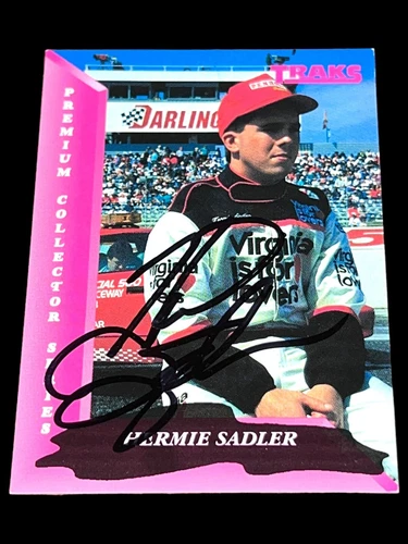 Hermie Sadler VIRGINIA IS FOR LOVERS VINTAGE 1993 TRAKS signed NASCAR card V2