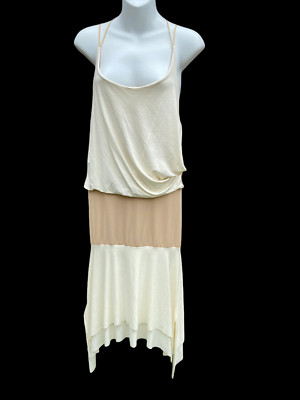 Ashley Tyler Womens Art Wear Designer Dress cream large cami dress new tags