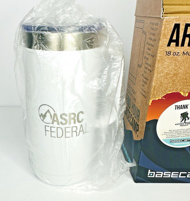 Arcadia 18 oz Travel Mug White Stainless Steel Double Wall Non Spill Slide Lock