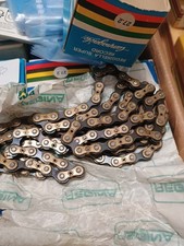 Chaîne De Vélo Vintage Regina Extra Noir & Argent - NOS Rare (R CXS)