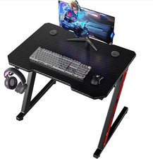 Gamingtisch Computertisch Gamer Tisch Gamingdesk Mit Halterung Z-Form 80x52x72cm