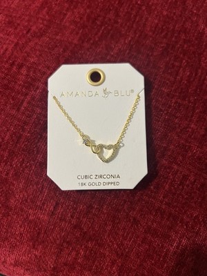 Amanda Blu 18K Gold Dipped Heart & Infinity Necklace Christmas Gift