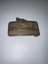 Vintage Honda Wings Belt Buckle 1976 Brass Indiana Metal Craft