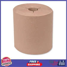 Tork Natural Hand Towel Roll H80 | 6 Rolls, 800 ft, 100% Recycled Fiber