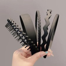 5PCS Non Slip Plastic Headbands for Women and Girls Wide Head Bands with Teeth