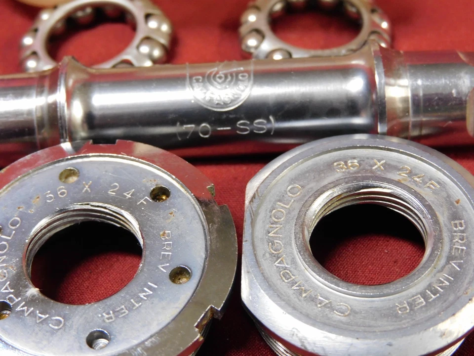 1980's Campagnolo 1046/A Nuovo Record BB 36 x 24 Italian 70-SS w/ 115 mm Spindle - Image 2 of 4