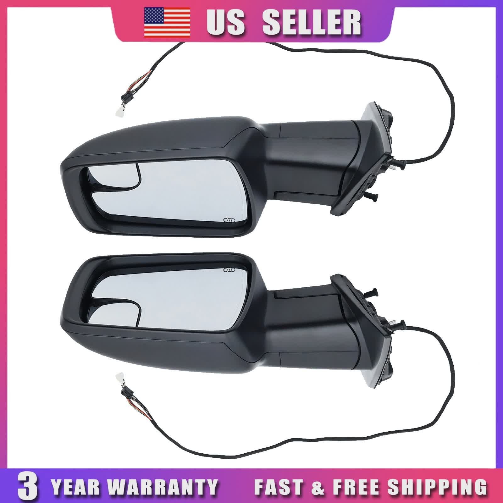 Mirrors w/Heated Turn Signal Left & Right Side For 2019-2024 Ram 1500 Pair thumbnail 3