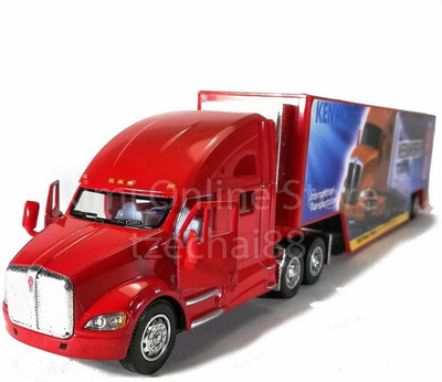 Kenworth T700 Container Truck 1:68 Diecast Pullback Metal Red