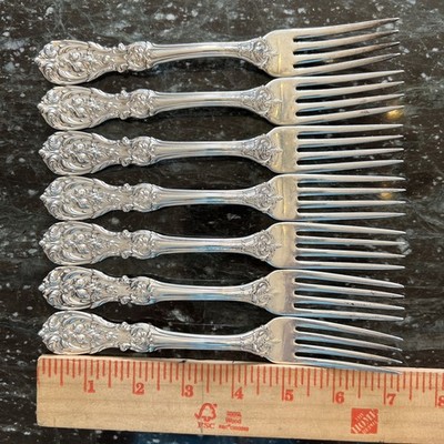 Reed & Barton Francis I Sterling 7-1/4'' Dinner Forks Old Mark No Monogram