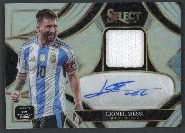 2026 PANINI SELECT ROAD TO THE WORLD CUP LIONEL MESSI PATCH AUTO SILVER #AM-LM