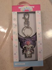 Sanrio Hello Kitty Kuromi Bling Pave Rhinestone Character Keychain Bag Charm NIB