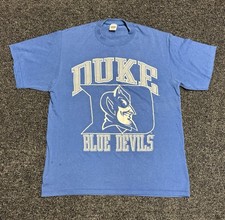 Vintage Duke Blue Devils 90  s Tee Single Stitch NCAA Size XL Made In USA