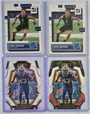 Lot of 4x raws - Terrel Bernard 2022 Panini Donruss + Select - RC - Parallel