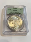 1923 Peace Silver Dollar PCGS MS64 OGH