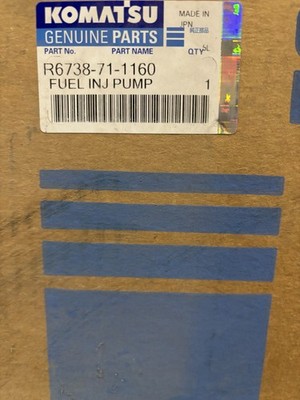 Komatsu Genuine Parts Fuel Injection Pump R6738-71-1160 OEM Replacement Diesel