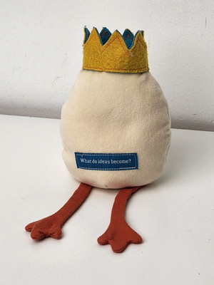 What Do You Do With An Idea Egg w Crown Legs Plush Stuffed Animal Toy Desk Decor