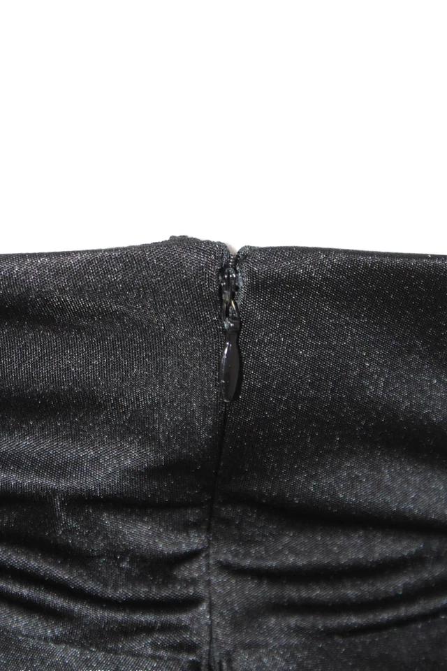 Платье цельнокроеное женское Halston Heritage с бретелью через шею без рукавов черное размер 2 - Изображение 4 из 4