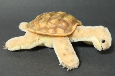 Alte Steiff Schildkröte Stofftier Steifftier slow turtle Plüschtier slo + Knopf