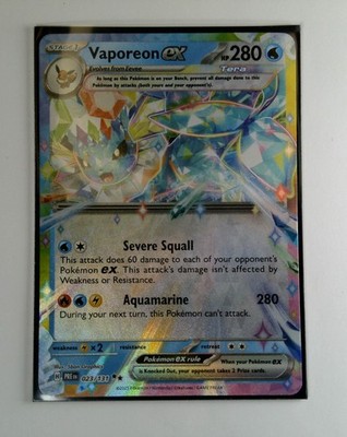 Vaporeon ex 023/131 Holo Pokmon TCG 151 Water