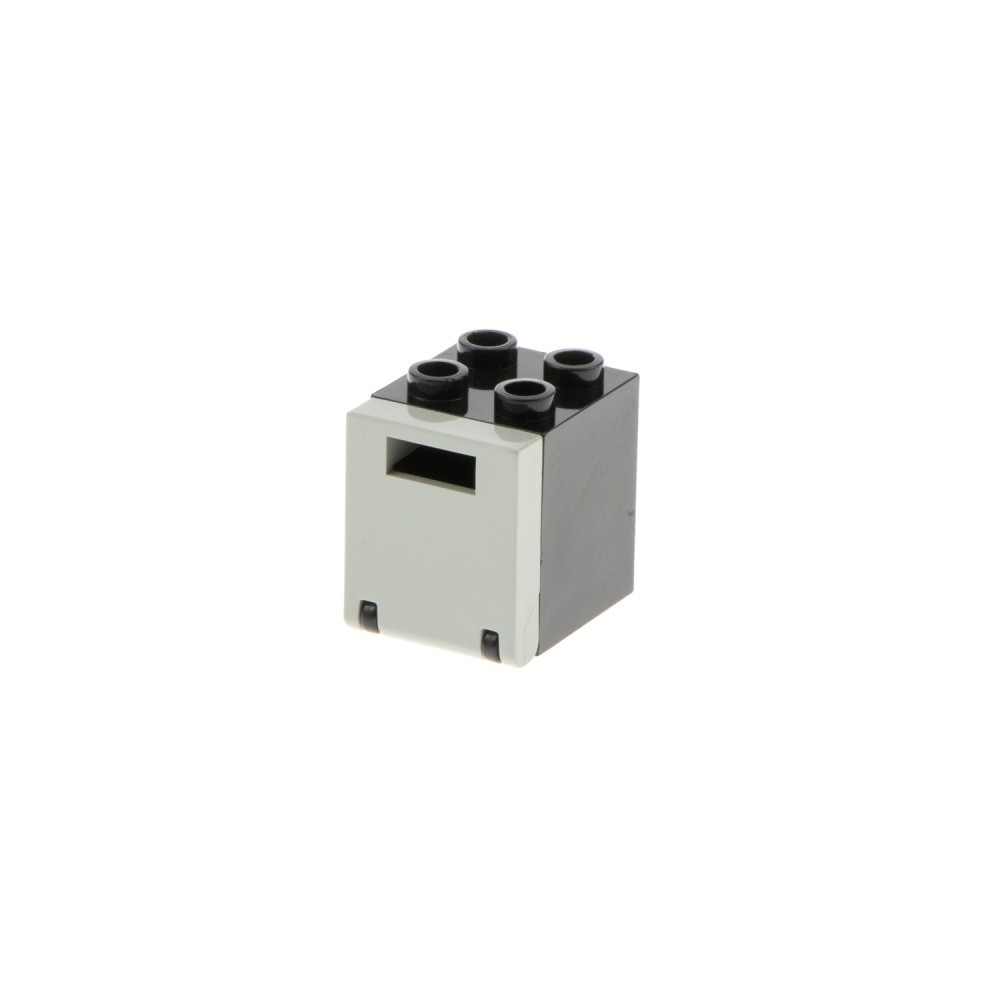 1x Lego Cabinet Container Box 2x2x2 Black Door Light Gray 4346 30060 4345