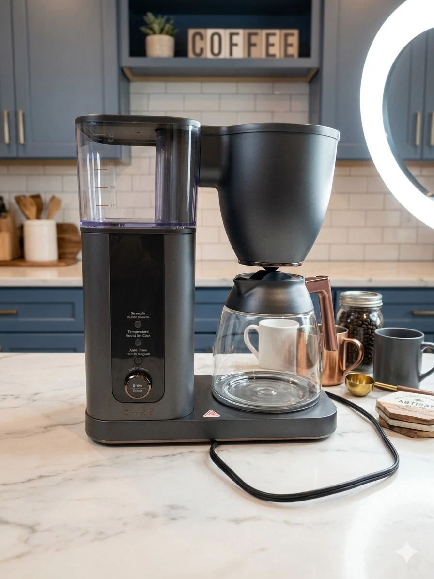 CAFE Specialty Drip Coffee Maker with Glass Carafe Matte Black